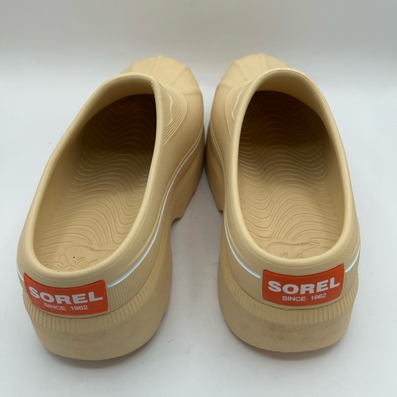SOREL Sabots Caribou Chunky Platform Clog Mule Cream Women’s size 10 Slip On - Picture 10 of 13